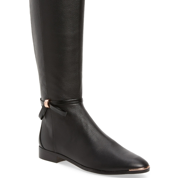 Black & Rose Gold, Size 6, Ted Baker, Riding boots - Picture 8 of 10
